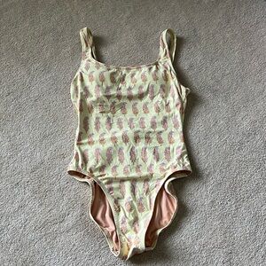 Women’s yellow one piece swimsuit